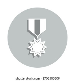 military medal badge icon. Simple glyph, flat vector of army icons for ui and ux, website or mobile application