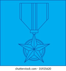 military medal blueprint