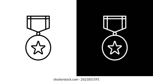 Military medal icon concept stroke on white background