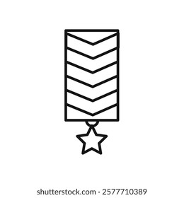 Military medal icon Flat simple outline