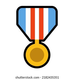 Military medal icon isolated vector illustration on white background