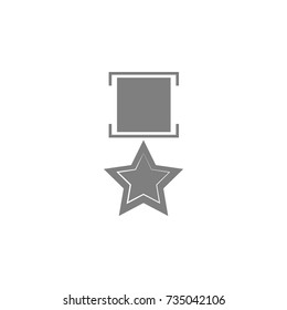 military medal icon on white background