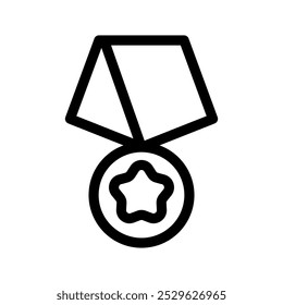 Military Medal Icon Vector Symbol Design Illustration