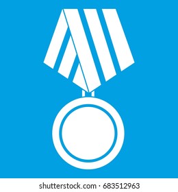 Military medal icon white
