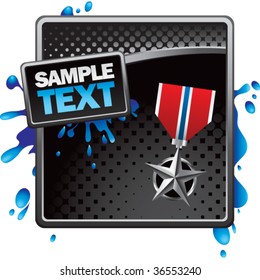 military medal on classy modern style grunge template