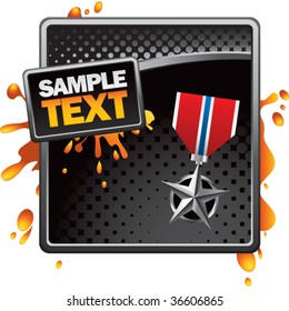 military medal on classy modern style grunge template