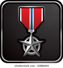 military medal on web button