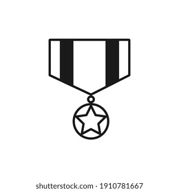 Military Medal Simple Icon On White Background.