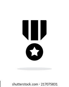 Military medal simple icon. Vector illustration.