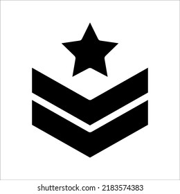 Military medal simple icon. Vector illustration.