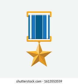 Military medal vector flat design.