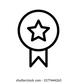 military  medal vector thin line icon 