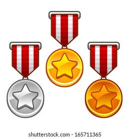 Military medals with stars