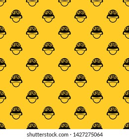 Military metal helmet pattern seamless vector repeat geometric yellow for any design