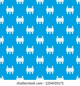 Military microchip pattern vector seamless blue repeat for any use