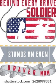 Military mom t-shirt design on mother's day for honor their love, sacrifice and waiting.