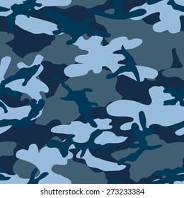 Military navy camouflage. Seamless vector pattern.