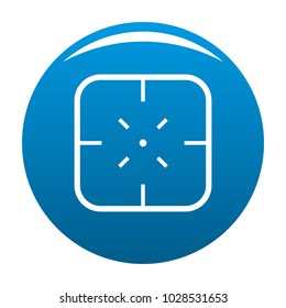 Military objective icon vector blue circle isolated on white background 