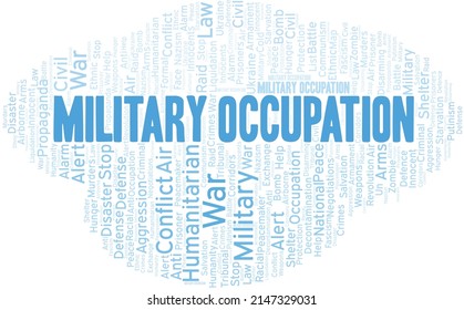 Military Occupation word cloud. Vector made with the text only.