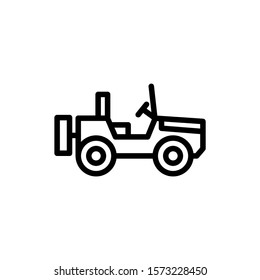 Military Off Road Vehicle Icon Vector Stock Vector (Royalty Free ...