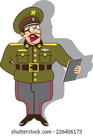 Military Officer Cartoon Vector Stock Vector (Royalty Free) 226406173 ...