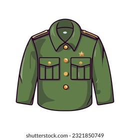 Military officer in green uniform over white