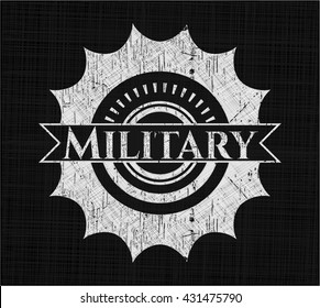 Military on chalkboard