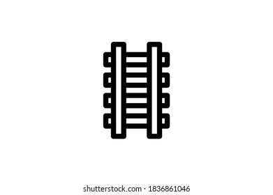 Military Outline Icon - Rail