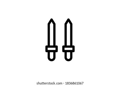 Military Outline Icon - Sword