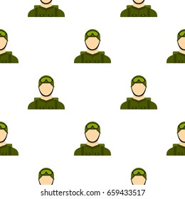 Military paratrooper pattern seamless flat style for web vector illustration