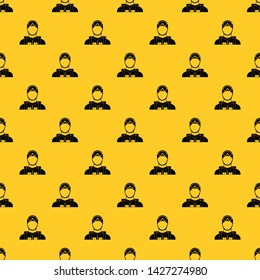 Military paratrooper pattern seamless vector repeat geometric yellow for any design