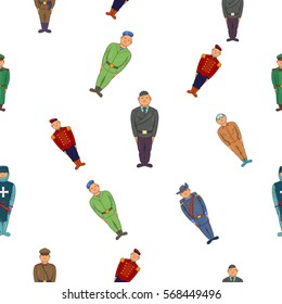 Military pattern. Cartoon illustration of military vector pattern for web