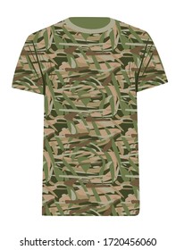 Military pattern t shirt. vector illustration