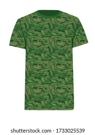 Military pattern t shirt. vector illustration