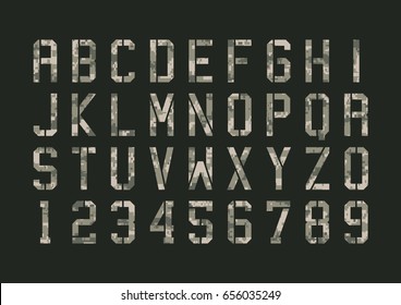 Military Pixels Camo Font