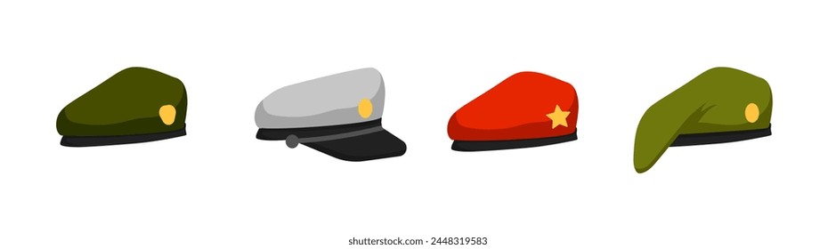 military police beret cap vector