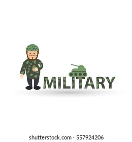 military profession. vector