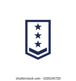 Military rank, army epaulettes icon