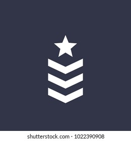 Military rank, army vector