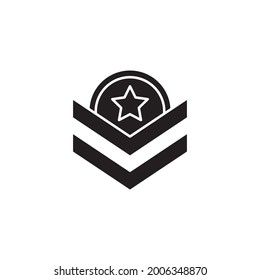 Military Rank Badge Emblem card icons symbol vector elements for infographic web