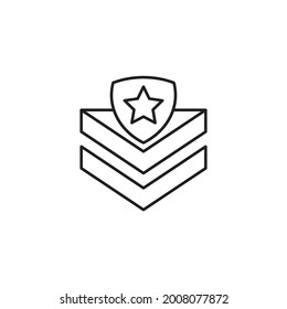 Military Rank Badge Emblem icons symbol vector elements for infographic web