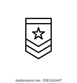 Military rank badge icon Art design illustration