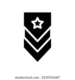 Military rank badge icon logo sign set vector outline