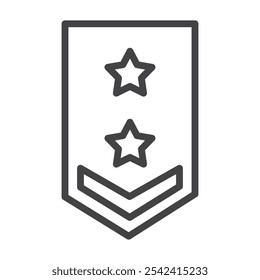 Ícone do emblema de classificação militar Marca de símbolo em estilo preenchido