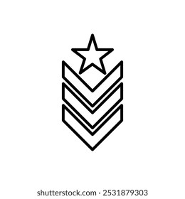 Military Rank Badge icon. vector illustration. EPS10