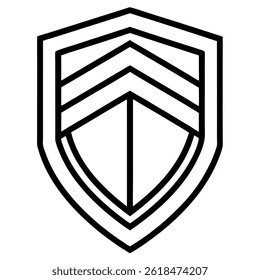 Military Rank Badge Shield vector design on a white background
