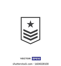 Military Rank Emblem Badge Emblem Icon Design 
