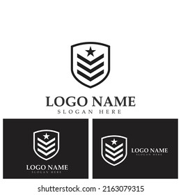 Military Rank Icon. Badge Vector. Grade Illustration Sign  Symbol.