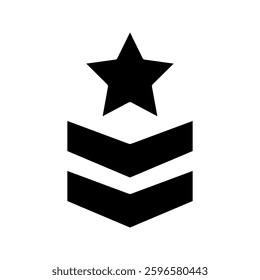 Military Rank icon color editable on white background