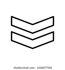 Military rank icon design trendy. Badge Vector. Grade Illustration Sign Symbol.